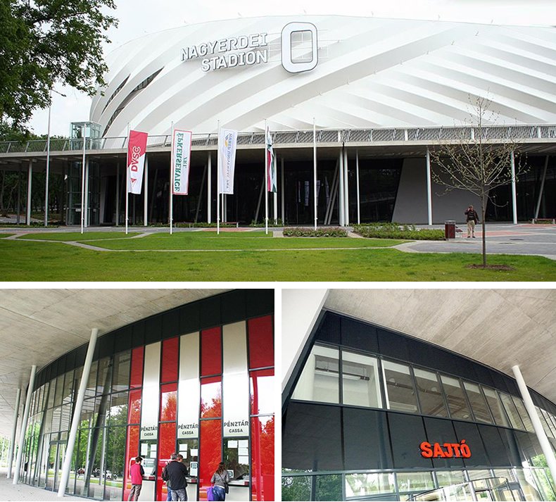 A Metmark Kft. expandált lemeze borítja a debreceni Nagyerdei Stadion homlokzatát