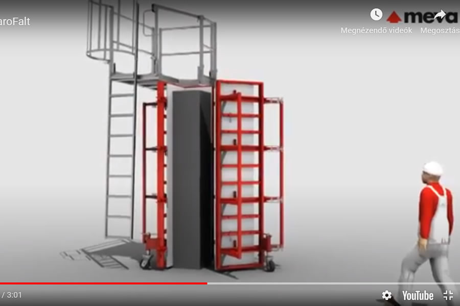 MEVA CaroFalt  - nyitható, gurítható, gyors és biztonságos pillérzsalu