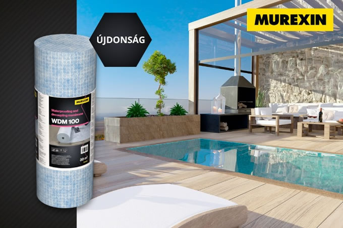 Murexin WDM 100 Vízszigetelő- és feszültségmentesítő membrán beépítése