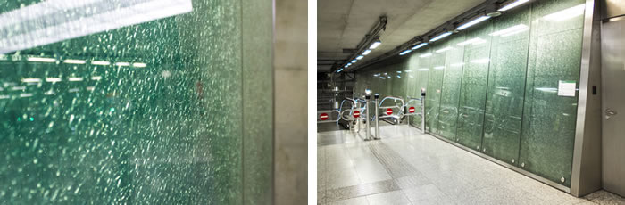 Rákosy Glass üvegek a 4-es Metró vonalán, 1 rész: Újbuda-központ