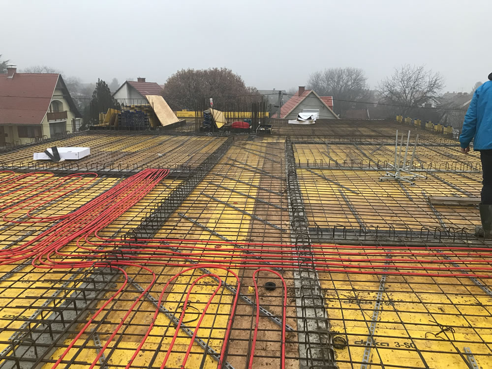 REHAU épületszerkezet fűtés, hűtés egy borászatban