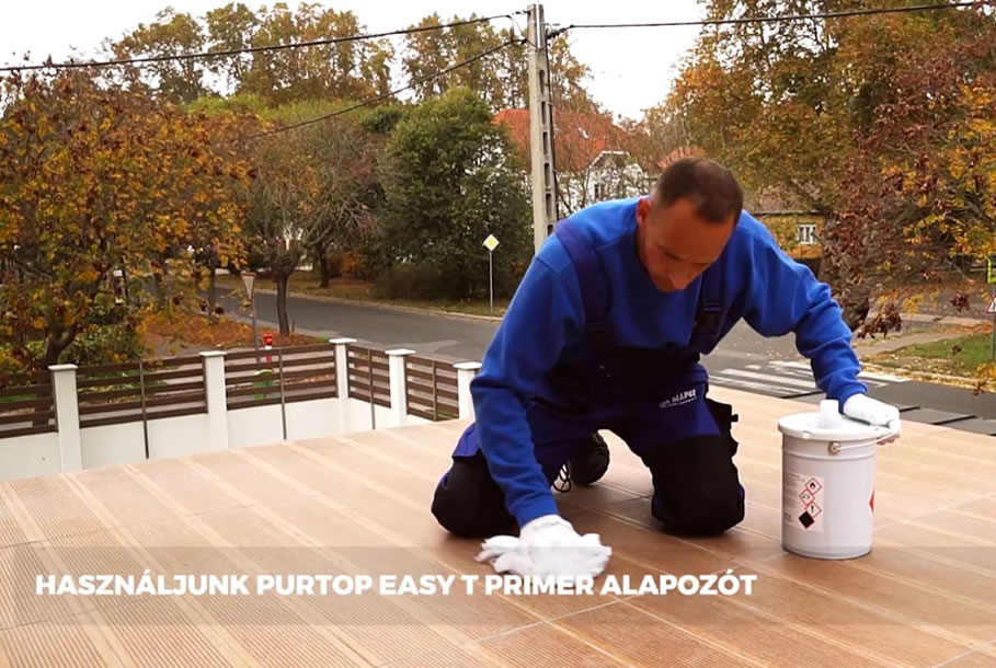 Purtop Easy T vízszigetelő bevonat - az alapozó felvitele
