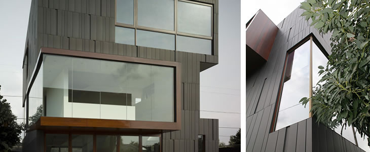 Individual housing, Los Angeles, USA - VMZ Interlocking panel