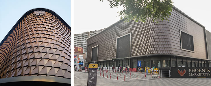 Palladium Shopping Center, Mumbai, India - VMZ Interlocking panel