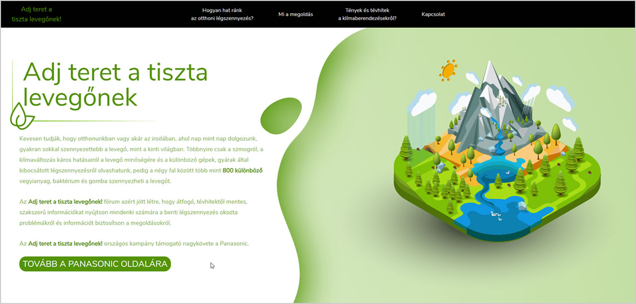 Adj teret a tiszta levegőnek - Új Panasonic microsite