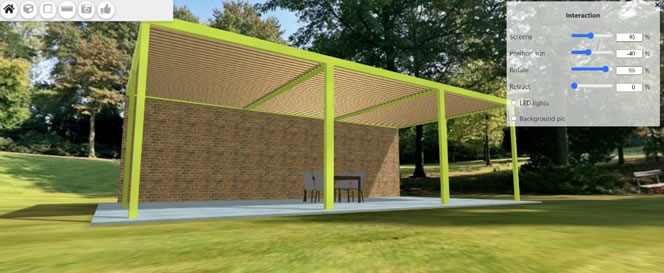 BRUSTOR online 3D tervező pergolákhoz