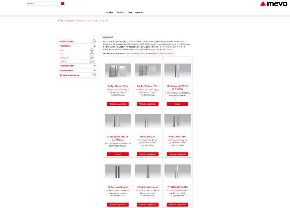 Elindult a MEVA rendhagyó megoldásokkal kialakított webshopja
