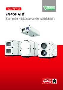 Helios AIR1 3.1 – Helios AIR1 kompakt hővisszanyerős szellőztetők - részletes termékismertető