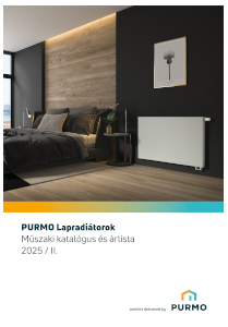 PURMO lapradiátorok, műszaki katalógus és árlista 2025/II - általános termékismertető
