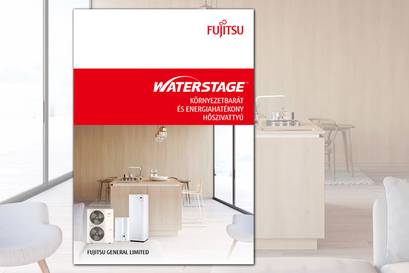 Új Fujitsu Waterstage levegő-víz hőszivattyú katalógus R32 termékekkel