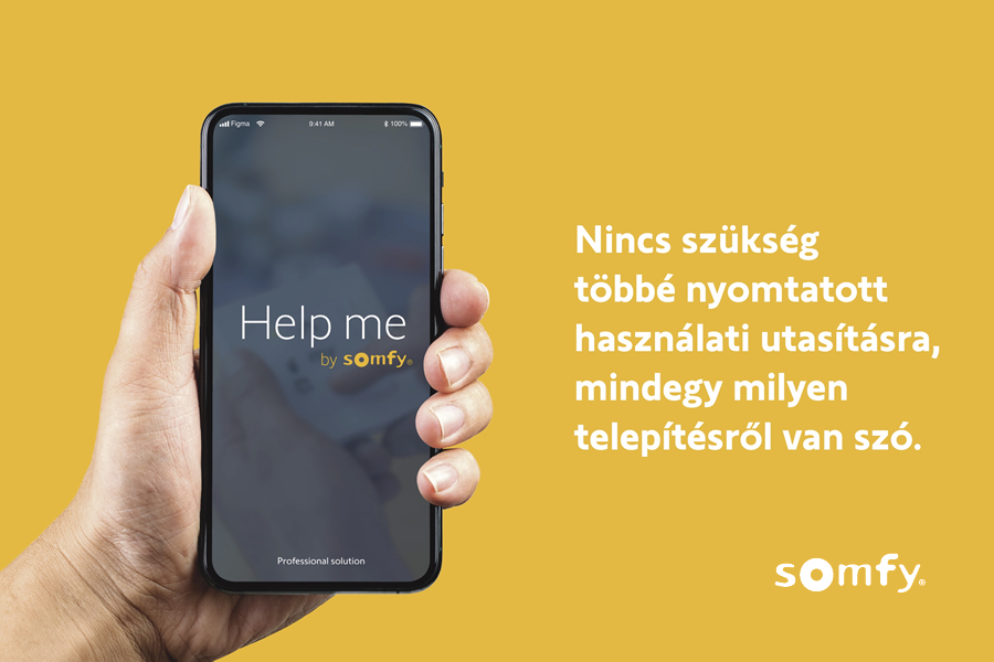 HelpME applikáció a Somfy eszközök telepítéséhez