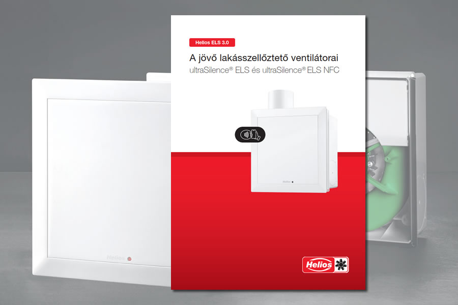 Letölthető a Helios ELS 3.0-ás lakásszellőztető ventilátorok új katalógusa