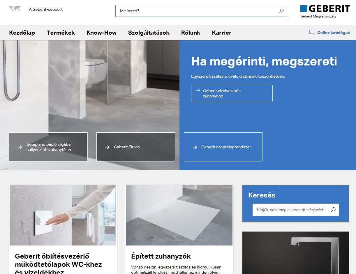 Útjára indult a Geberit Kft. új weboldala