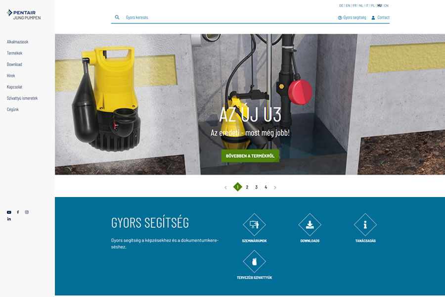 Megújult a Jung Pumpen weboldala