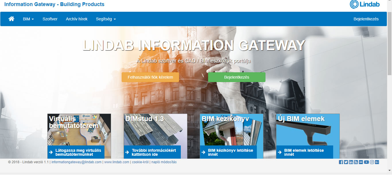 Megújult a Lindab Infomation Gateway oldala
