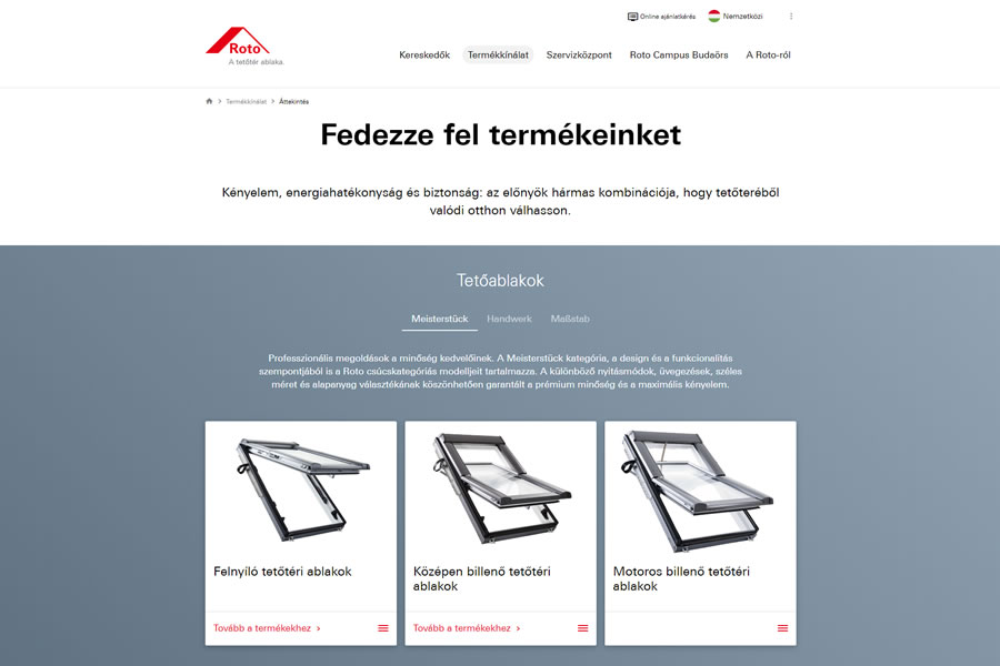 Megújult a Roto weboldala