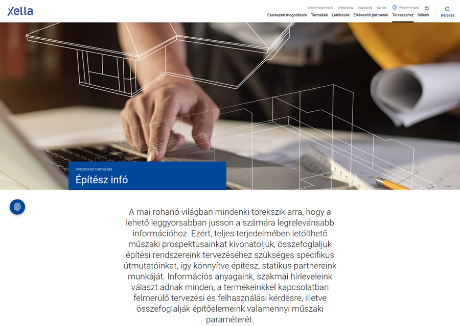Megújult a Xella weboldala - tervezéshez szükséges információk