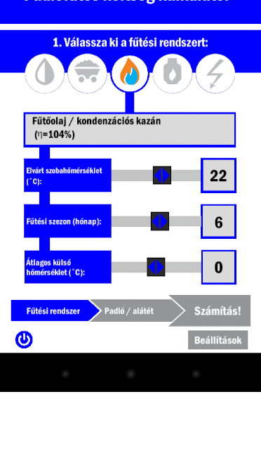 ProfiFloor alkalmazások a padlóalátétek összehasonlítására