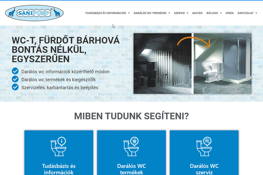 Megújult a SANIPUMP Hungária weboldala