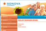 A SONOVA szolár rendszer önálló honlapja
