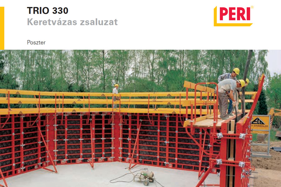 Megjelent a PERI TRIO 330 keretvázas zsalu poszter magyar nyelven