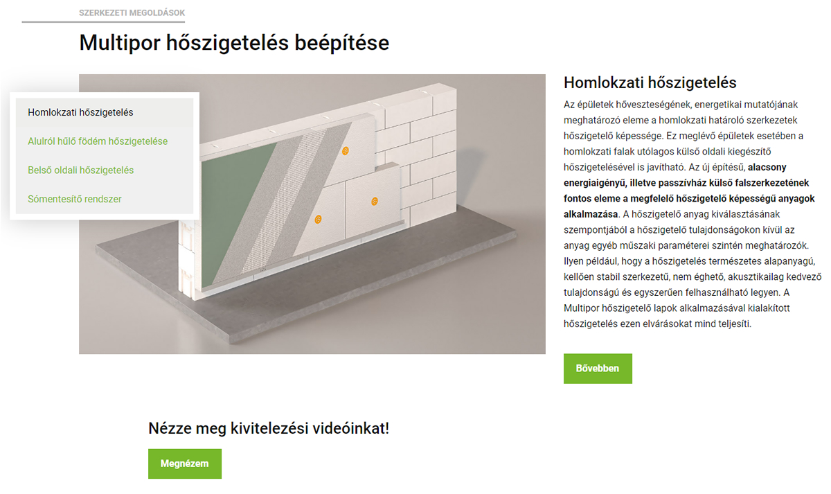 Új Multipor ásványi hőszigetelő lap mikrosite - kivitelezési videók