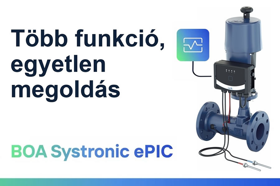 BOA-Systronic ePIC: a KSB ultrahangos technológián alapuló új mérő- és szabályozó szelepe