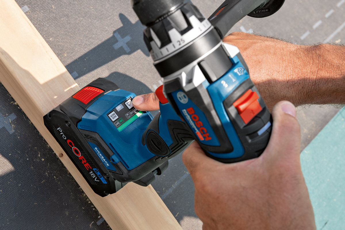 Bosch GSB 18V-150 C Professional - elektronikus szögérzékelő funkció