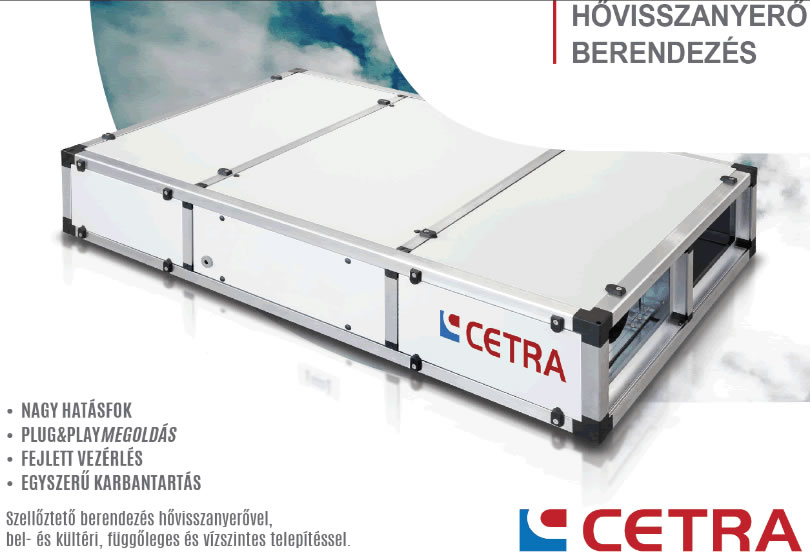 Cetra (Galletti) RPE hővisszanyerős kislégkezelők