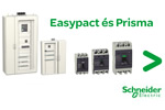 Easypact készülékek a Prisma szekrényekben