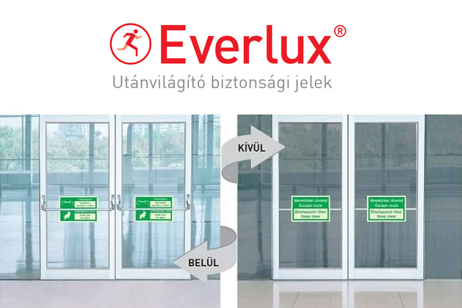 Everlux öntapadó biztonsági jelek üvegajtókra kifejlesztve
