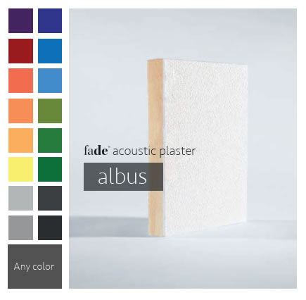 fade® Acoustic ALBUS akusztikus vakolat rendszer a Saint-Gobain Ecophon kínálatában fade® Acoustic ALBUS akusztikus vakolat rendszer a Saint-Gobain Ecophon kínálatában