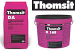 Thomsit K 168 ragasztó és Thomsit DA kazeinmentes aljzatkiegyenlítő a Henkel-től