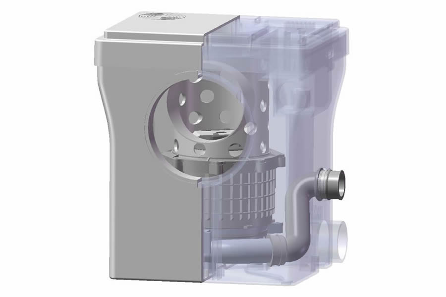 Sanipump Optimini WC+2 darálós WC és őrlőlapátos vízátemelő belső