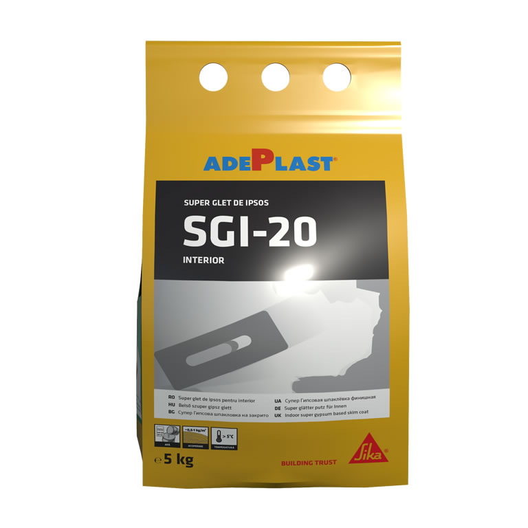 Sika Adeplast SGI-20 gipsz alapú glett – 5 kg
