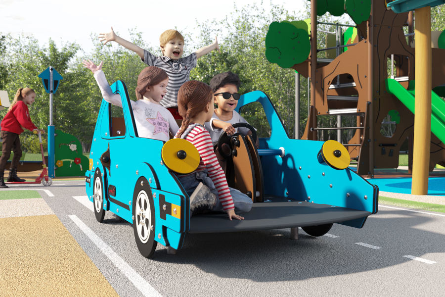 Porsche & KOMPAN kollaboráció: legendás autóipari formatervezés a Play Porsche játékelemeiben