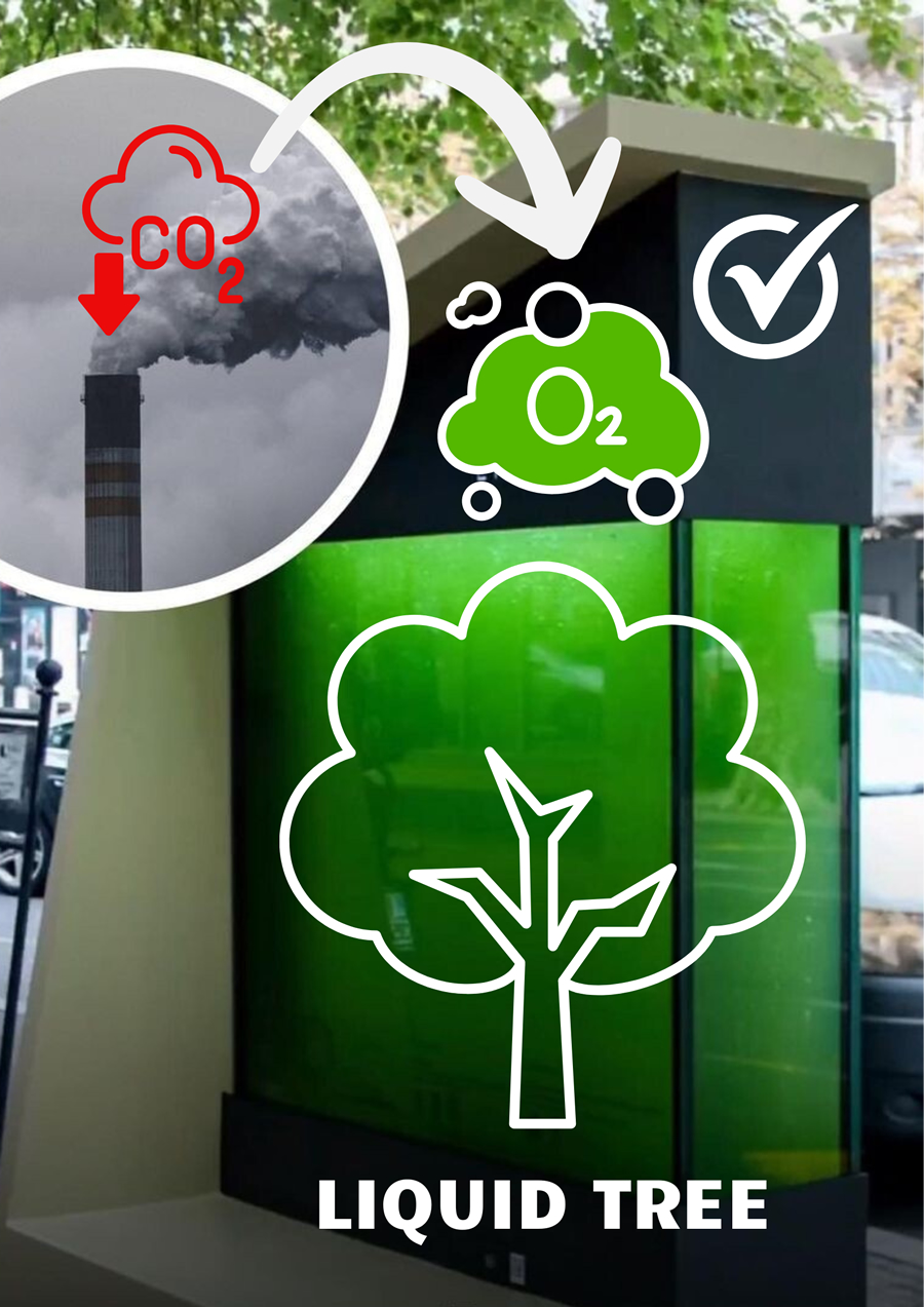 Liquid3 városi fotobioreaktor az Ecogarden-től