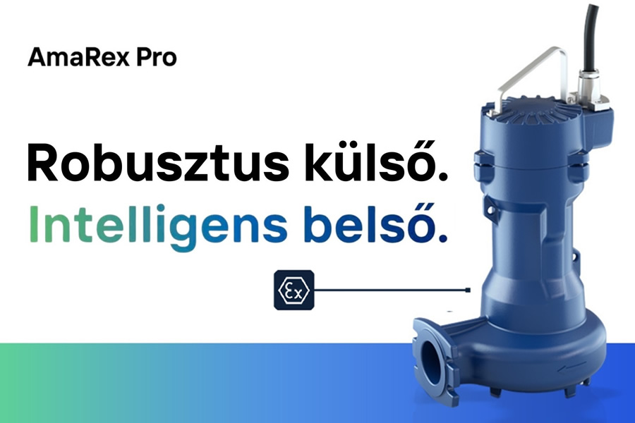 Nagy hatékonyságú KSB AmaRex Pro merülőmotoros szivattyú ATEX minősítéssel