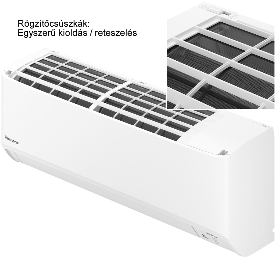 A Panasonic TZ és FZ beltéri egységek készülékháza gondos áttervezésen esett át A Panasonic TZ és FZ beltéri egységek készülékháza gondos áttervezésen esett át