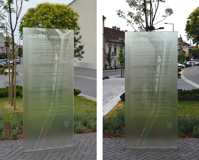 Rákosy Glass információs és tájékoztató felületek