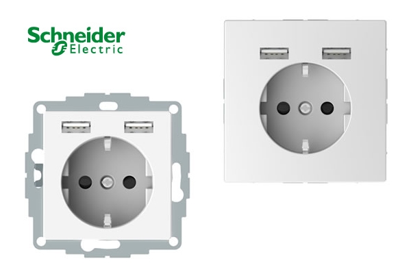 Exkluzív megoldás a Schneider Electrictől - USB töltős dugalj a Merten kínálatában
