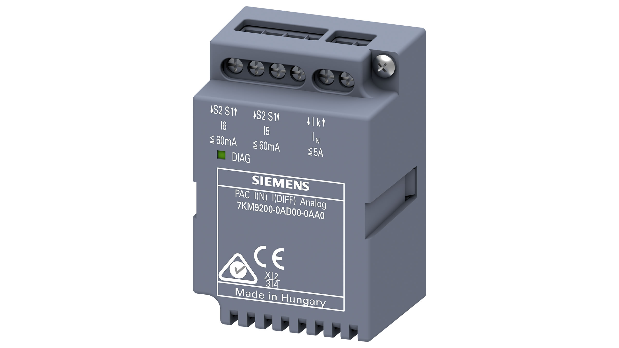 Siemens Sentron 7KM PAC I (N), I (Diff) analóg bővítő modul