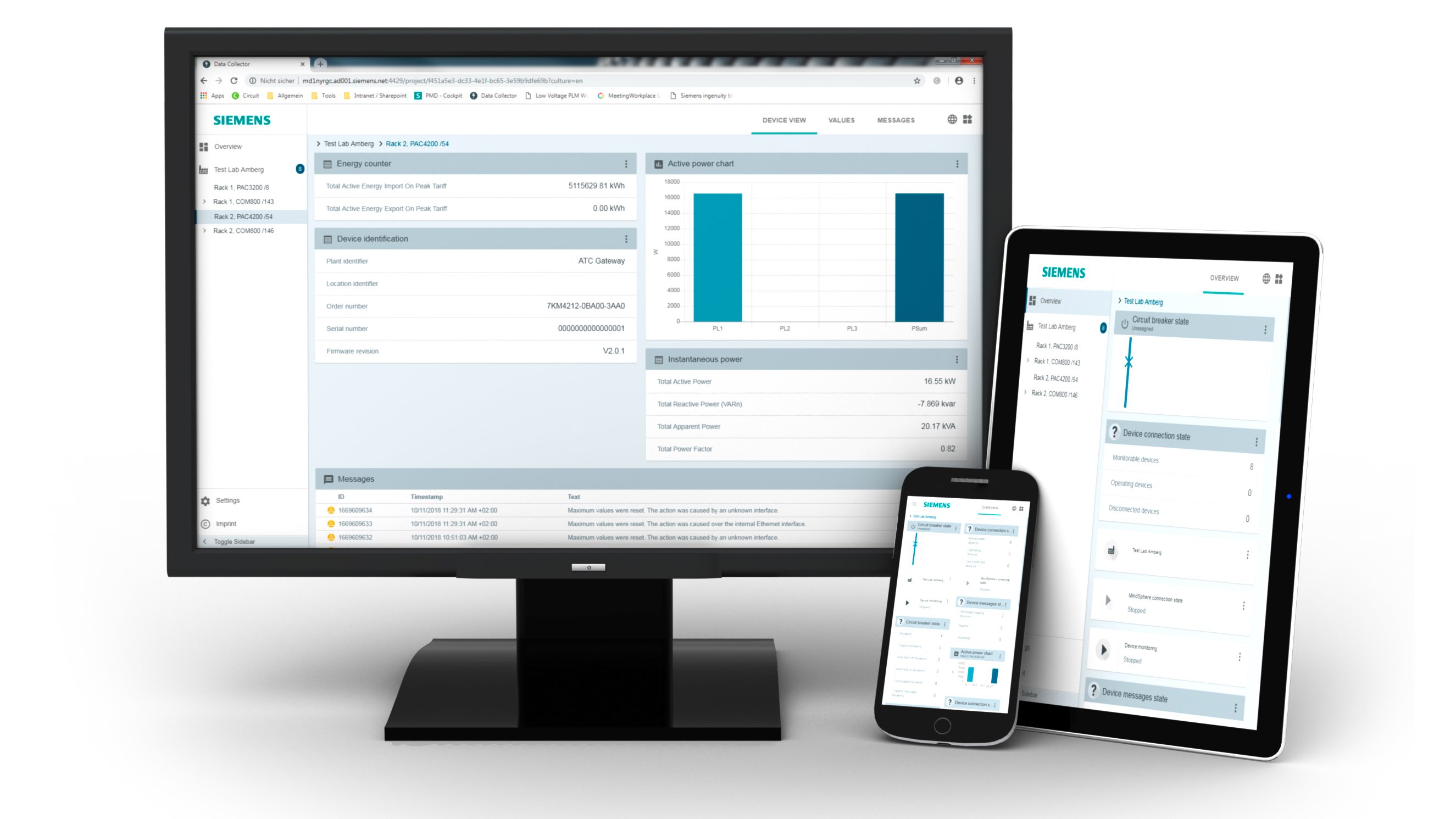 Új Siemens 7KN powercenter3000 IoT adatplatform