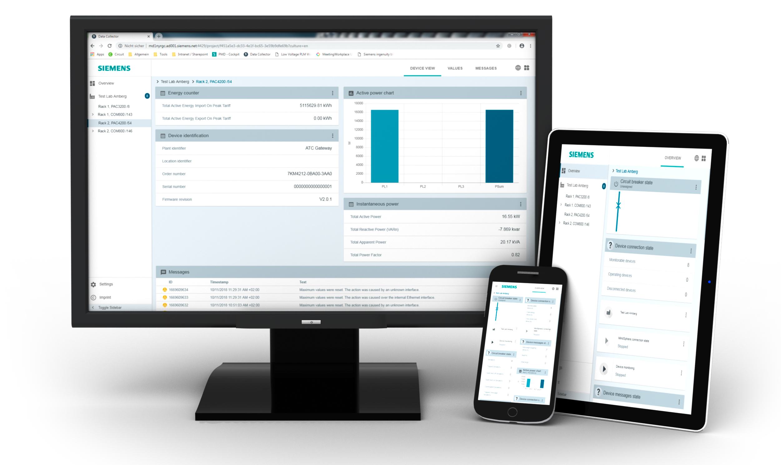 Új Siemens 7KN powercenter3000 IoT adatplatform