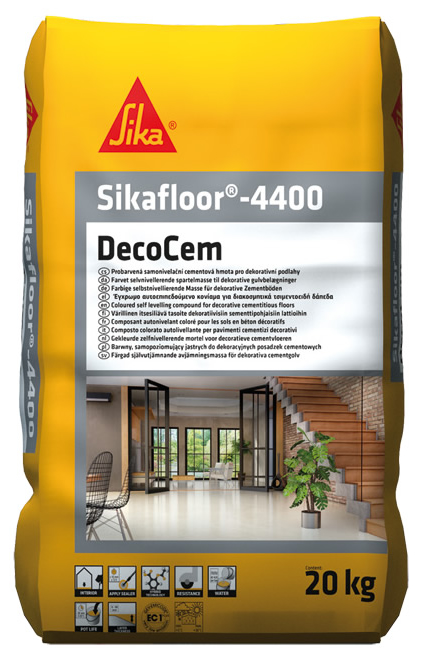 Sikafloor®-4400 DecoCem - cementkötésű padlóburkolat újrahasznosított gipszből