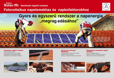 Solar rendszerek szerkezeti rögzítőrendszer a fischer-től