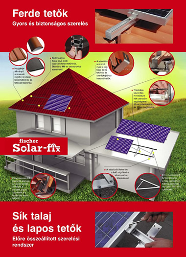 Solar rendszerek szerkezeti rögzítőrendszer a fischer-től