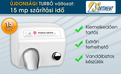 TURBÓ kézszárítók a Sortimenttől