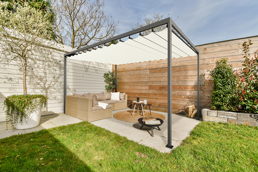 Új Aliplast NUUN FABRIC vászontetős pergola