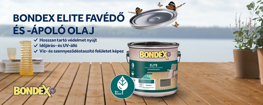 Új Bondex Elite favédő és -ápoló olaj a PPG-től